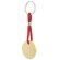 Llavero bambú redondo Yibin con cordón de colores Rojo detalle 3