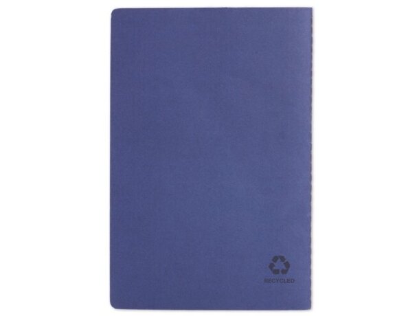 Libreta Santorini con cubierta de papel y hojas lisas Azul royal detalle 18