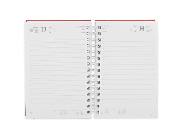 Agenda Metalizada Raki dia página detalle 1