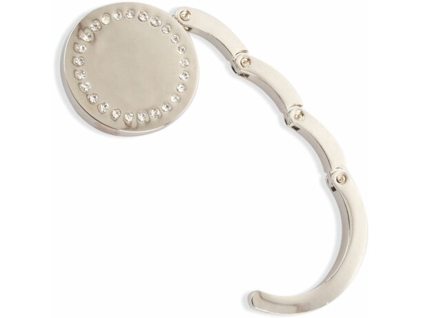 Cuelgabolsos plegable con brillantes de fantasia con logo