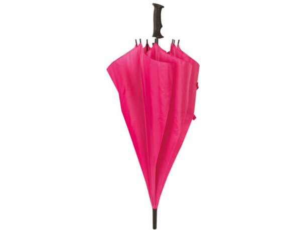 Paraguas con mango de plástico apertura automática fucsia