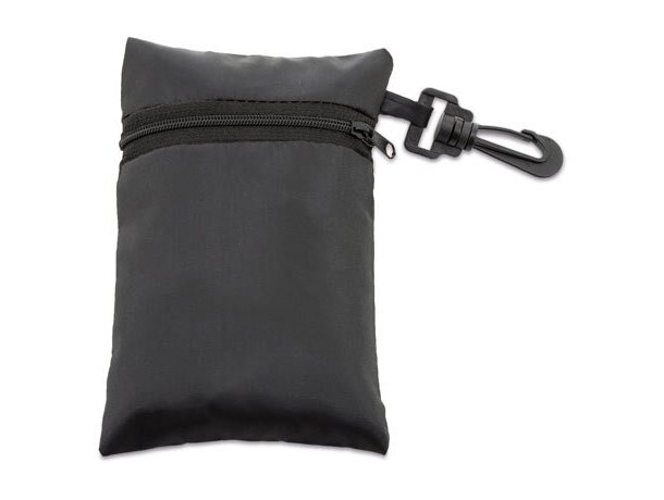 Bolsa plegable con cremallera y funda personalizada negro