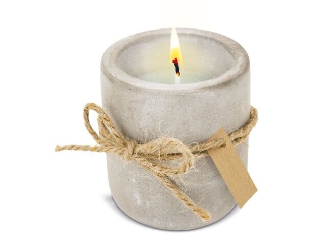 Vela aromática Stella en cemento decorativo con tres aromas Azul detalle 1
