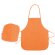 Set de delantal y gorro en no tejido para niños Naranja
