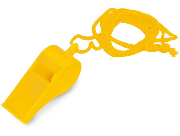 Silbato con cordón para el cuello personalizado amarillo Silbato con cordón para el cuello personalizado amarillo