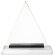 Trofeo Pyramid de cristal triangular con base rectangular detalle 3