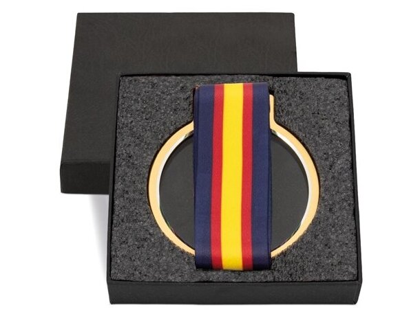 Medalla Viktor de cristal con lanyard y estuche individual España detalle 17