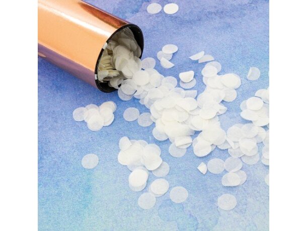 Cañón confeti con resorte Fiesta Celebration blanco 21 cm detalle 3