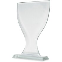 Cristal en forma de copa 13x25.5 cm para grabar personalizado Cristal en forma de copa 13x25.5 cm para grabar personalizado
