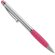 Bolígrafo puntero de plástico y cuerpo en plata fucsia