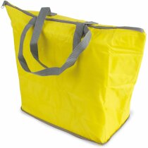 Bolsa termo plegable con asas personalizada amarilla Bolsa termo plegable con asas personalizada amarilla