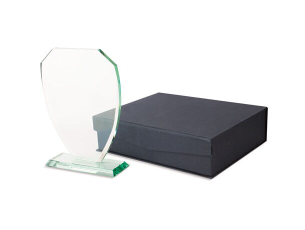 Trofeo de cristal con base 12.5x16 cm para grabar
