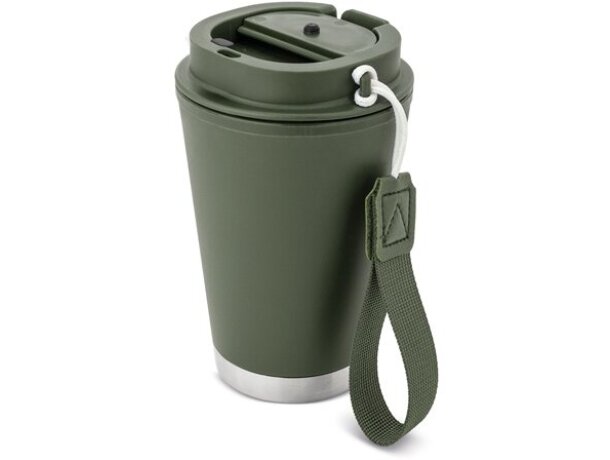 Vaso térmico hermético Tulcán 380ml con cinta de transporte Verde detalle 31