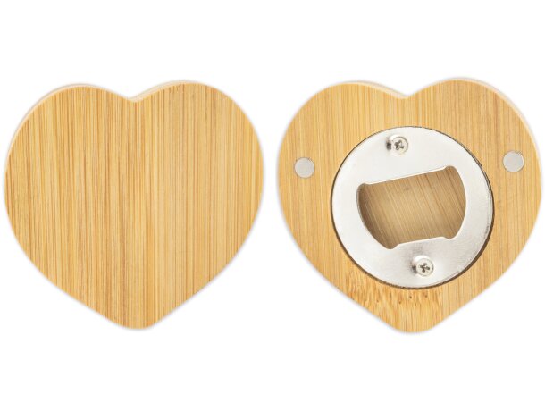 Abridor de bambú Desiré con interior magnético y grabación digital detalle 1