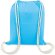 Bolsa mochila de algodón de color crudo Turquesa