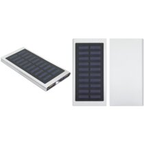 Batería externa solar 8000 mAh aluminio linterna