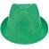 Sombrero con ala irregular verde