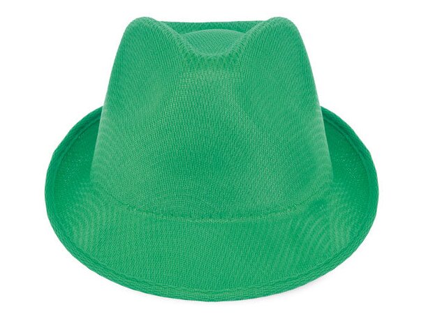 Sombrero con ala irregular verde