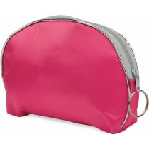 Neceser satinado plata con cremallera resistente