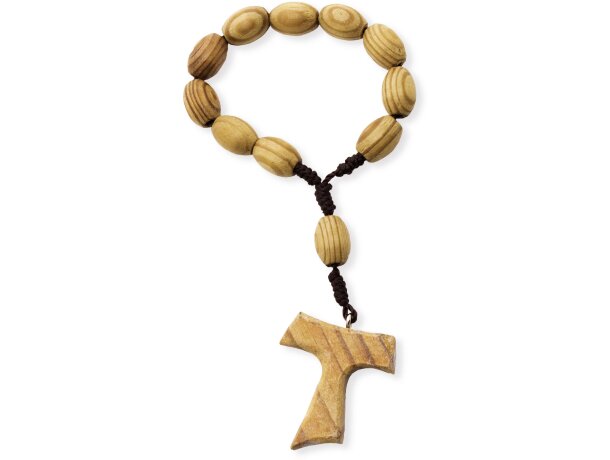 Rosario de mano madera Tau