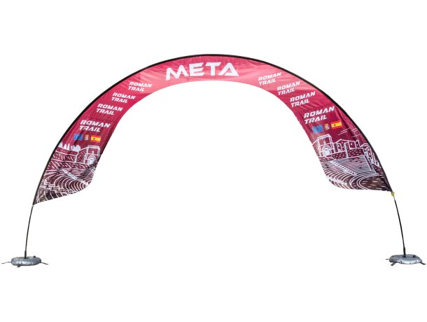 Meta Sprint de aluminio y PVC para eventos deportivos detalle 1