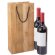 Bolsa papel efecto madera 2 botellas Abeto detalle 2