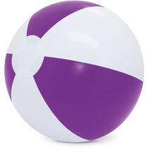 Balón de playa de rayas 37 cm amarillo con logo Balón de playa de rayas 37 cm amarillo con logo