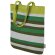 Bolsa de algodón reciclado Trinity con rayas de colores Verde detalle 12