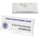 Identificador con forma rectangular con logo