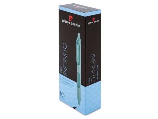 Bolígrafo Pierre Cardin German con grip de goma Azul detalle 4