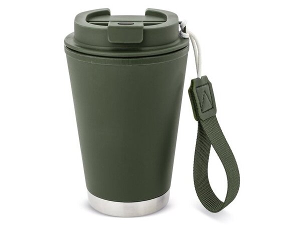 Vaso térmico hermético Tulcán 380ml con cinta de transporte Verde detalle 33