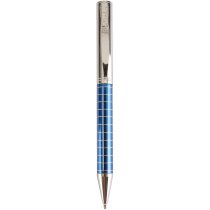 Bolígrafo a cuadros de la marca Pierre Cardin grabado azul Bolígrafo a cuadros de la marca Pierre Cardin grabado azul