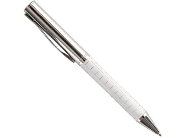 Bolígrafo a cuadros pierre cardin blanco
