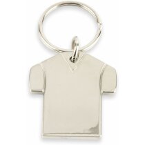 Llavero con logotipo en forma de camiseta metal