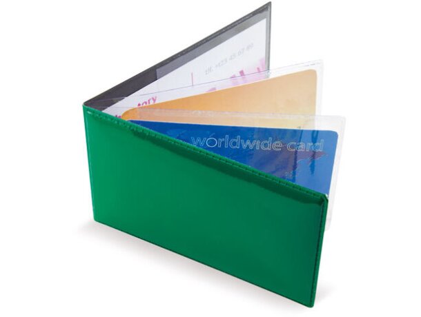 Tarjetero horizontal 6 tarjetas sergi verde