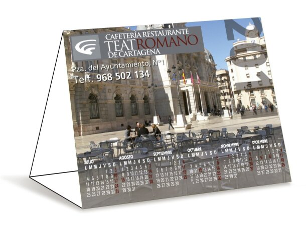 Calendario triangular grande a todo color personalizado