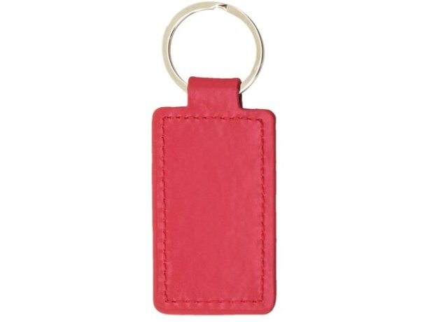 Llavero polipiel Valexa con grabado láser efecto espejo Rojo detalle 7