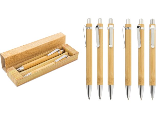 Set bolígrafo y lápiz infinito bambú Elastic Infinite detalle 5