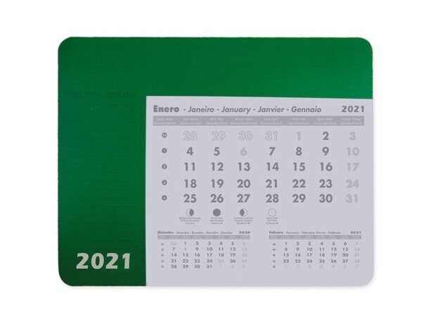 Alfombrilla calendario Dennis verde