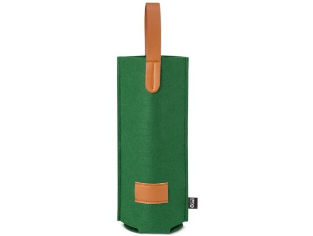 Bolsa de fieltro con asa para botellas de vino Verde detalle 8
