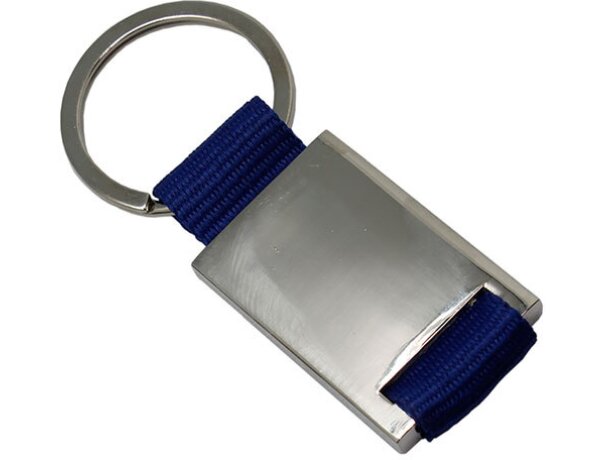 Llavero de metal azul royal para empresas