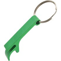 Llavero abridor de aluminio mate doble función con abrelatas