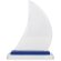 Trofeo de cristal velero detalle 1