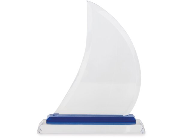 Trofeo de cristal velero detalle 1