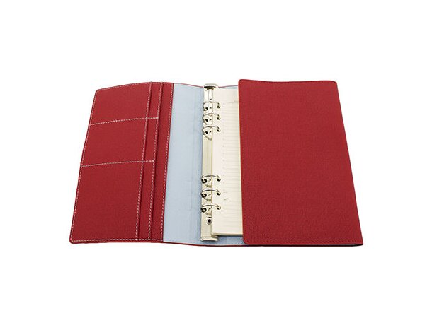 Agenda pierre cardin semana vista con goma rojo
