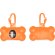 Porta bolsas para mascotas en forma de hueso Naranja fluorescente
