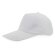 Gorra de 5 paneles en algodón grueso personalizada blanca