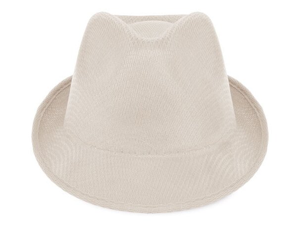 Sombrero con ala irregular piedra