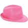 Sombrero con ala irregular rosa