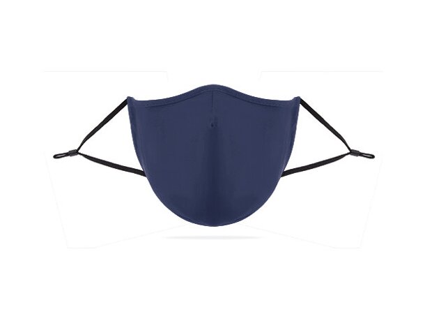 Mascarilla de tela personalizada con filtro de 3 capas azul marino